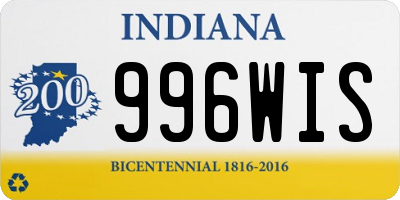 IN license plate 996WIS