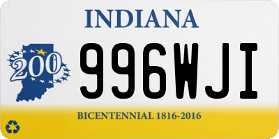 IN license plate 996WJI