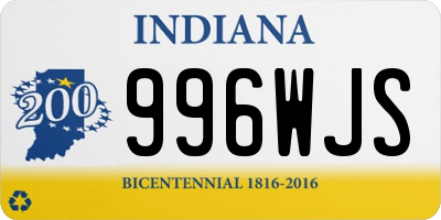 IN license plate 996WJS