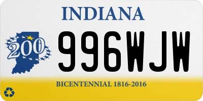 IN license plate 996WJW