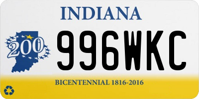 IN license plate 996WKC