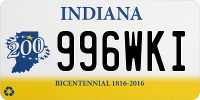 IN license plate 996WKI