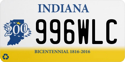 IN license plate 996WLC