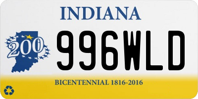 IN license plate 996WLD