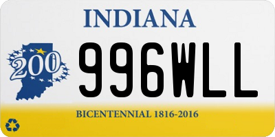 IN license plate 996WLL