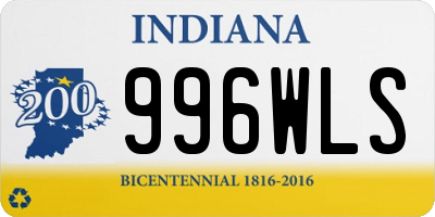 IN license plate 996WLS