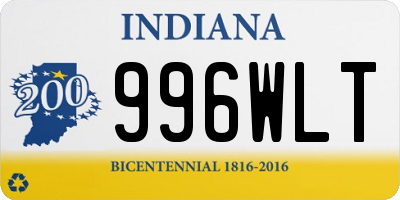 IN license plate 996WLT