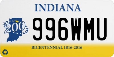 IN license plate 996WMU