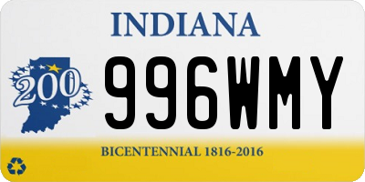 IN license plate 996WMY