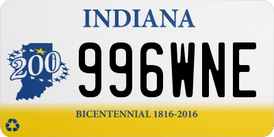 IN license plate 996WNE