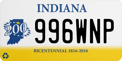 IN license plate 996WNP