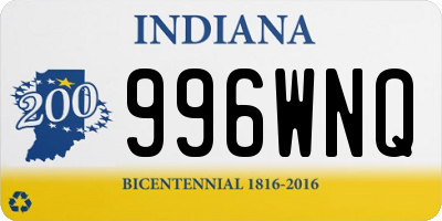 IN license plate 996WNQ