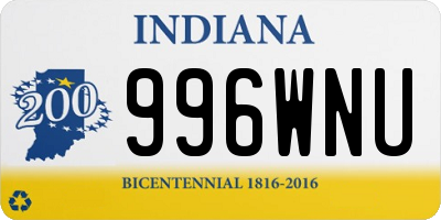 IN license plate 996WNU