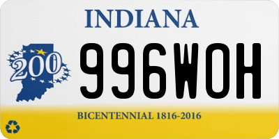 IN license plate 996WOH