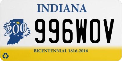 IN license plate 996WOV