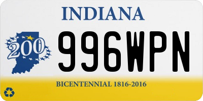 IN license plate 996WPN