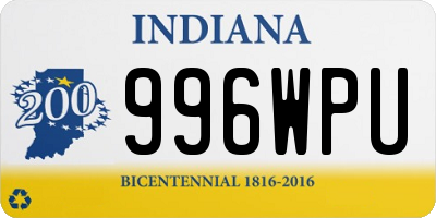 IN license plate 996WPU