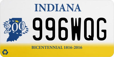 IN license plate 996WQG