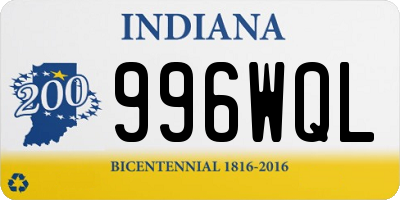 IN license plate 996WQL