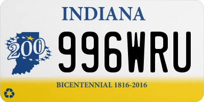 IN license plate 996WRU