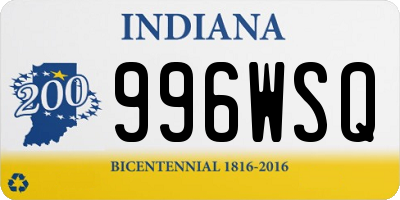 IN license plate 996WSQ