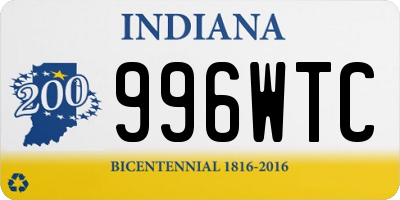 IN license plate 996WTC