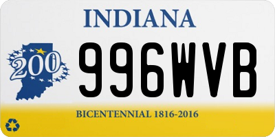 IN license plate 996WVB