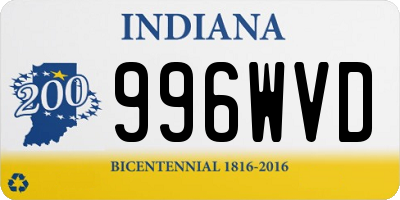 IN license plate 996WVD