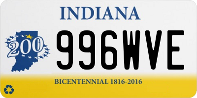 IN license plate 996WVE