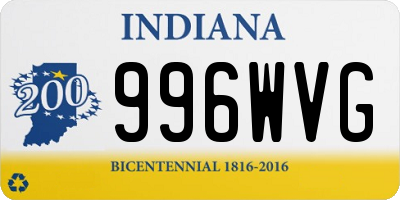 IN license plate 996WVG