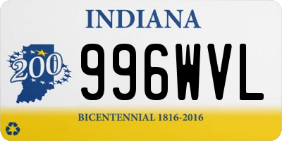 IN license plate 996WVL