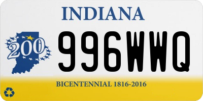 IN license plate 996WWQ