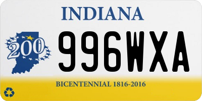 IN license plate 996WXA