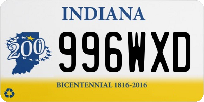 IN license plate 996WXD