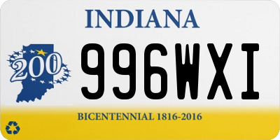 IN license plate 996WXI