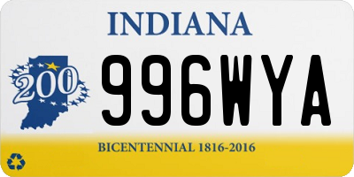 IN license plate 996WYA