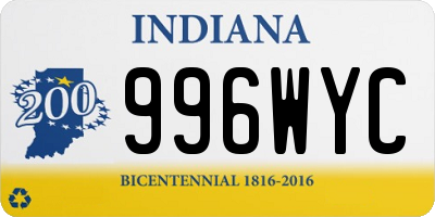 IN license plate 996WYC
