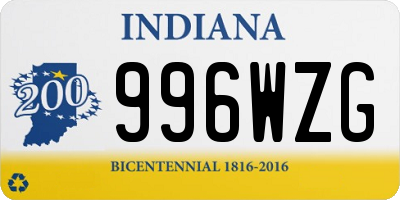 IN license plate 996WZG