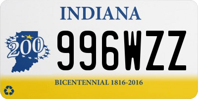 IN license plate 996WZZ