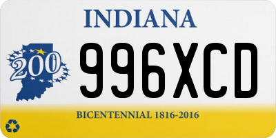 IN license plate 996XCD