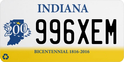 IN license plate 996XEM