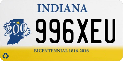 IN license plate 996XEU