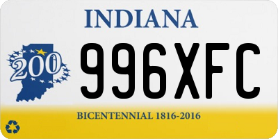 IN license plate 996XFC