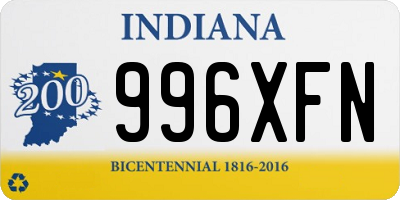 IN license plate 996XFN