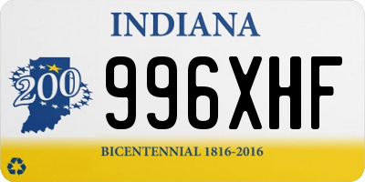 IN license plate 996XHF