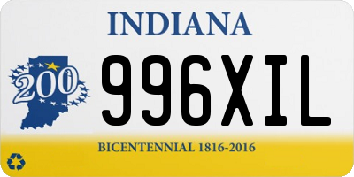 IN license plate 996XIL