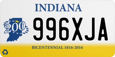 IN license plate 996XJA