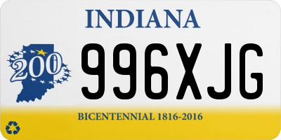 IN license plate 996XJG