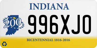 IN license plate 996XJO