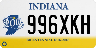 IN license plate 996XKH